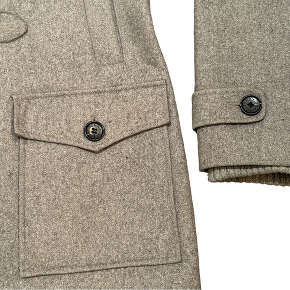Tommy Hilfiger Women's SZ M Wool Blend Removable Hood  Toggle Coat Grey - Picture 3 of 10